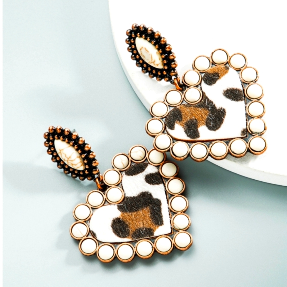 Cheetah Print Earrings still available